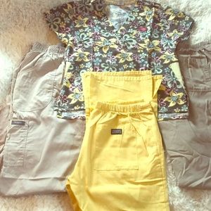 Lot of Dickies scrub top and 3 pants!!
